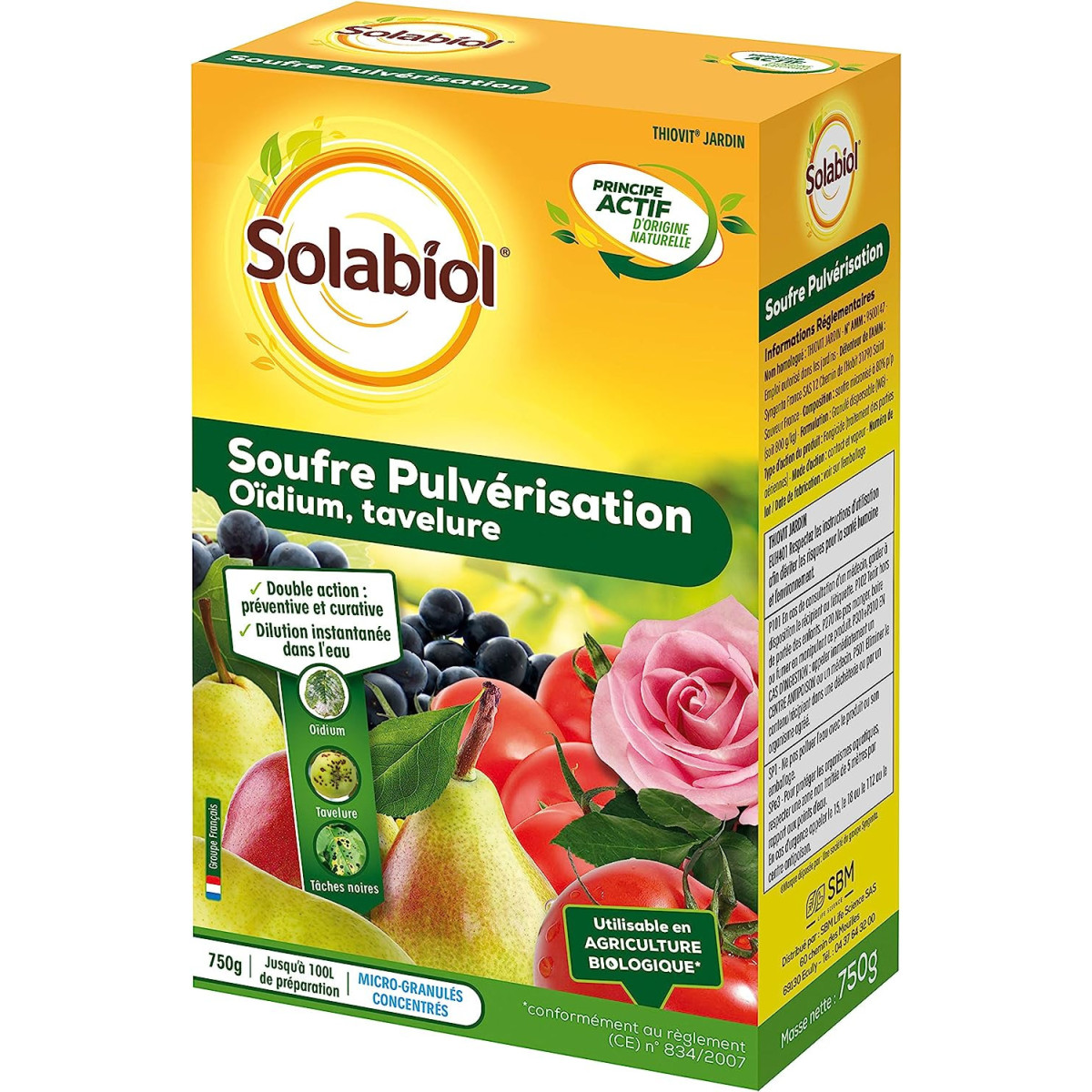 SOLABIOL Sulphur Spray 750 g - Powdery Mildew, Scab | Multitanks