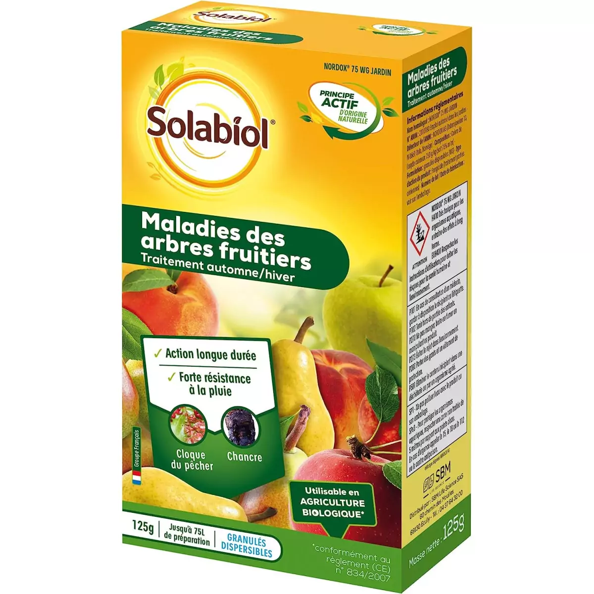 Solabiol Maladies des Arbres Fruitiers 125 G, protection bio pour arbres fruitiers