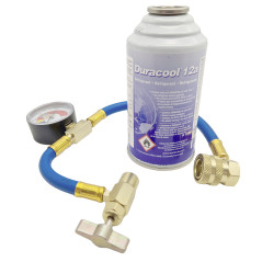 Pack 1 Dose Duracool 12a und 1 Niederdruck-Füllschlauch R134a