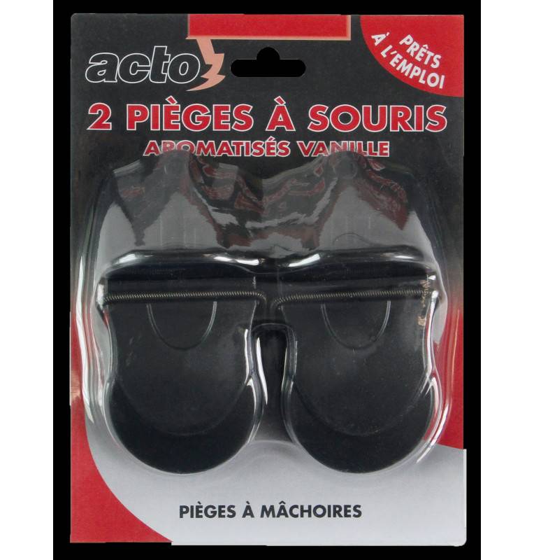 Pièges à souris - 2 tapettes Bois préappâtées