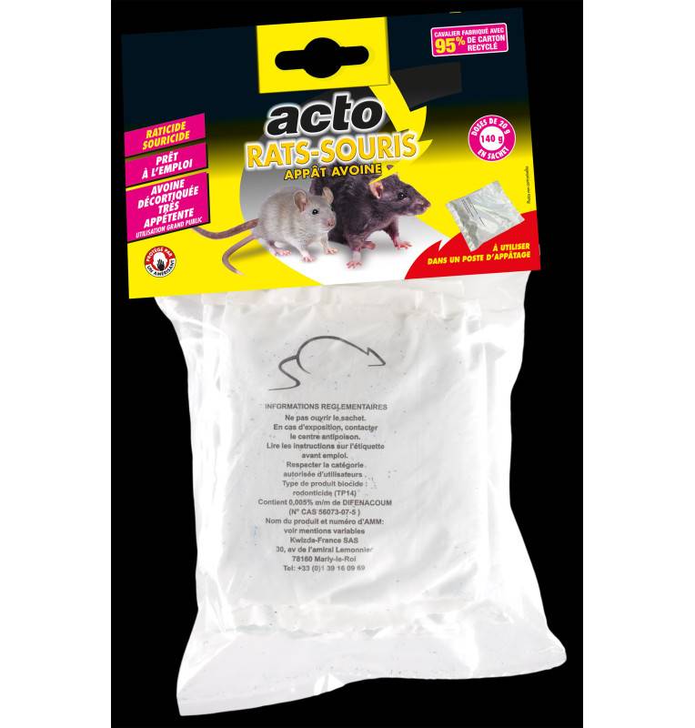 ACTO RATS-SOURIS APPAT AVOINE - Appât Efficace contre Rats et Souris