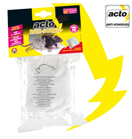 ACTO RATS-SOURIS APPAT AVOINE - Appât Efficace contre Rats et Souris