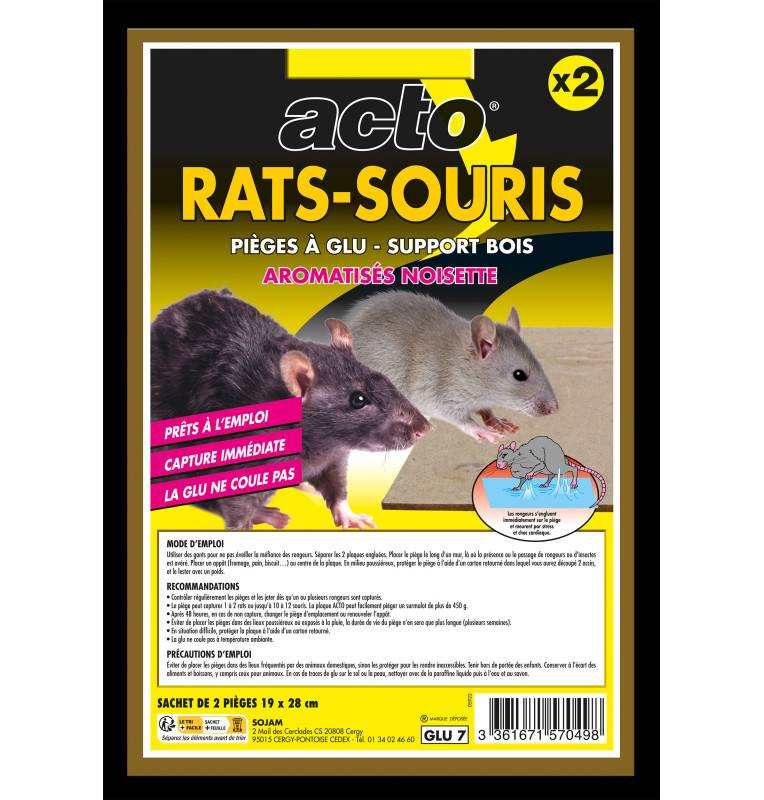 PIEGE A GLU RAT SOURIS PROTECT EXPERT X2