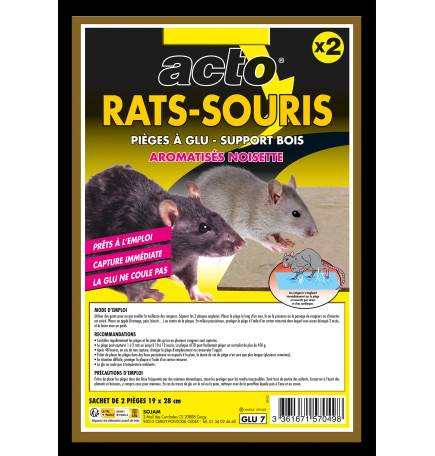 Acto Piège à glu rats et souris x 2