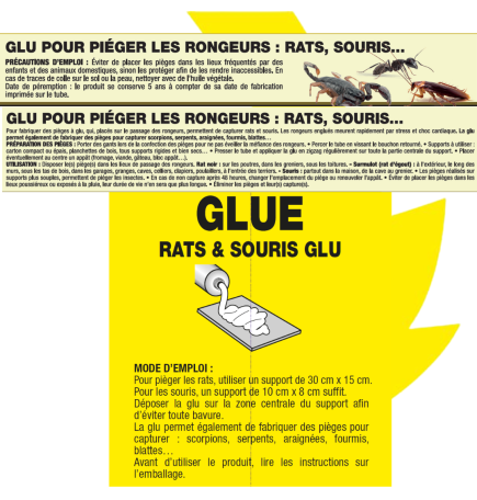 Tube de Glu 135gr pour pièger Rat, Souris ou insectes - Tout Pour Les  Nuisibles