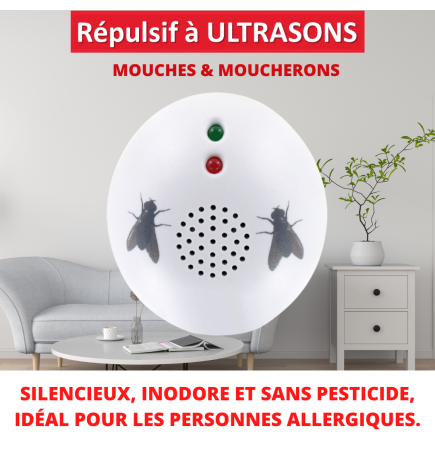 Répulsif à ultrasons mouches et moucherons Rétro