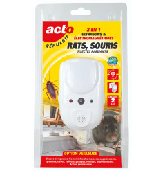 Ultrasons répulsif anti rats et souris Retro 40m² - Fatalexpert