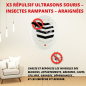 REPELLENTE TOPO AD ULTRASUONI - Insetti striscianti - Ragni - set di 3 REPELLENTE TOPO AD ULTRASUONI - Insetti striscianti - Ragni - set di 3