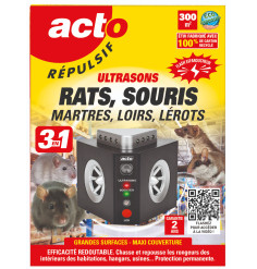 Pack de 4 boites de Raticide Rats & Souris - Pat'Appât forte infestation  150gs , boite de 15 x 10grs