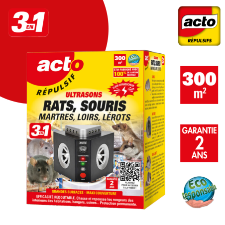 Acto RUS11 Repelente Ultrasonidos Roedores 300 m² | Multitanks