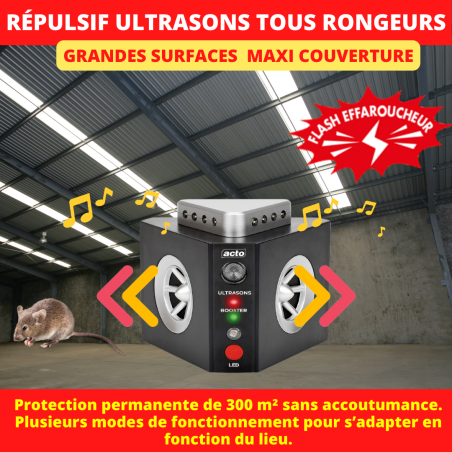 Acto RUS11 Repelente Ultrasonidos Roedores 300 m² | Multitanks