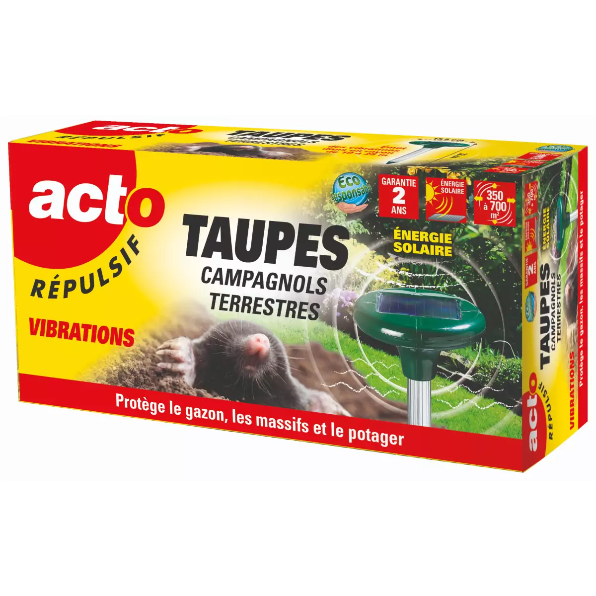 Anti taupe à ultrason energie solaire.