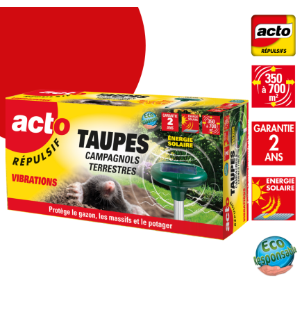 Anti taupes solaire - Anti moustiques- répulseur animaux solaire