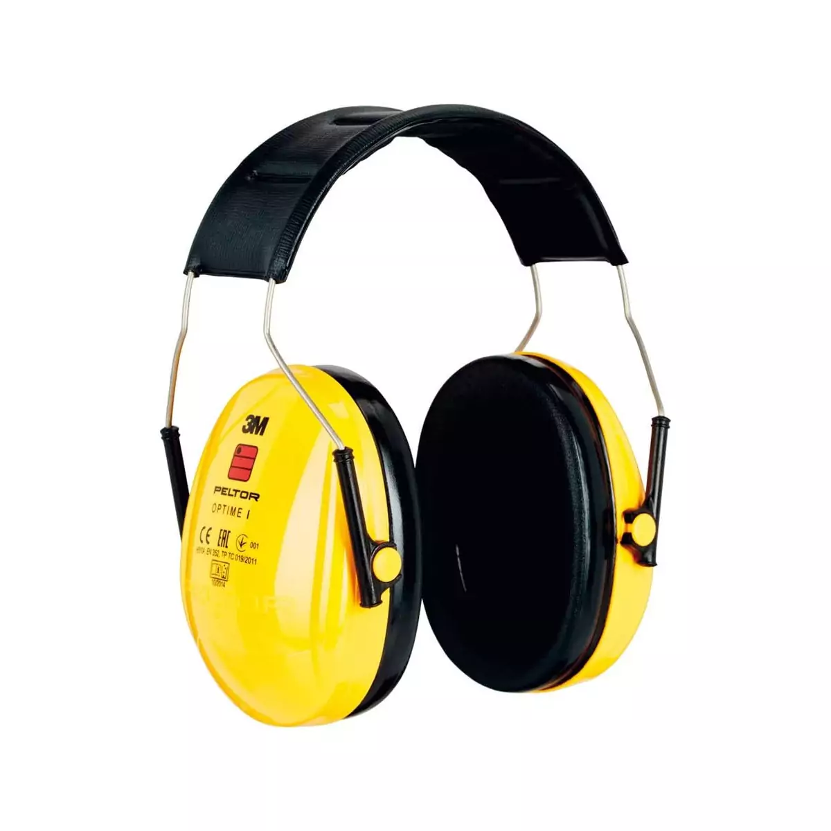 Casque antibruit jaune, Protection auditive 3M PELTOR, Casque Optime haute visibilité, Conception ergonomique PELTOR.