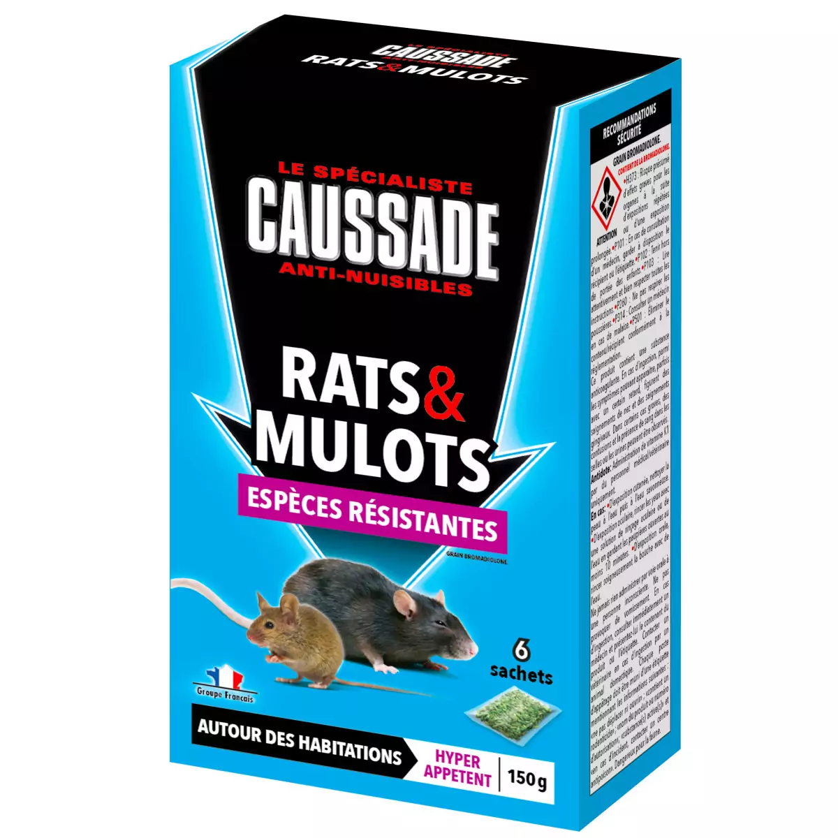 Caussade Anti Rats & Mulots 150 g