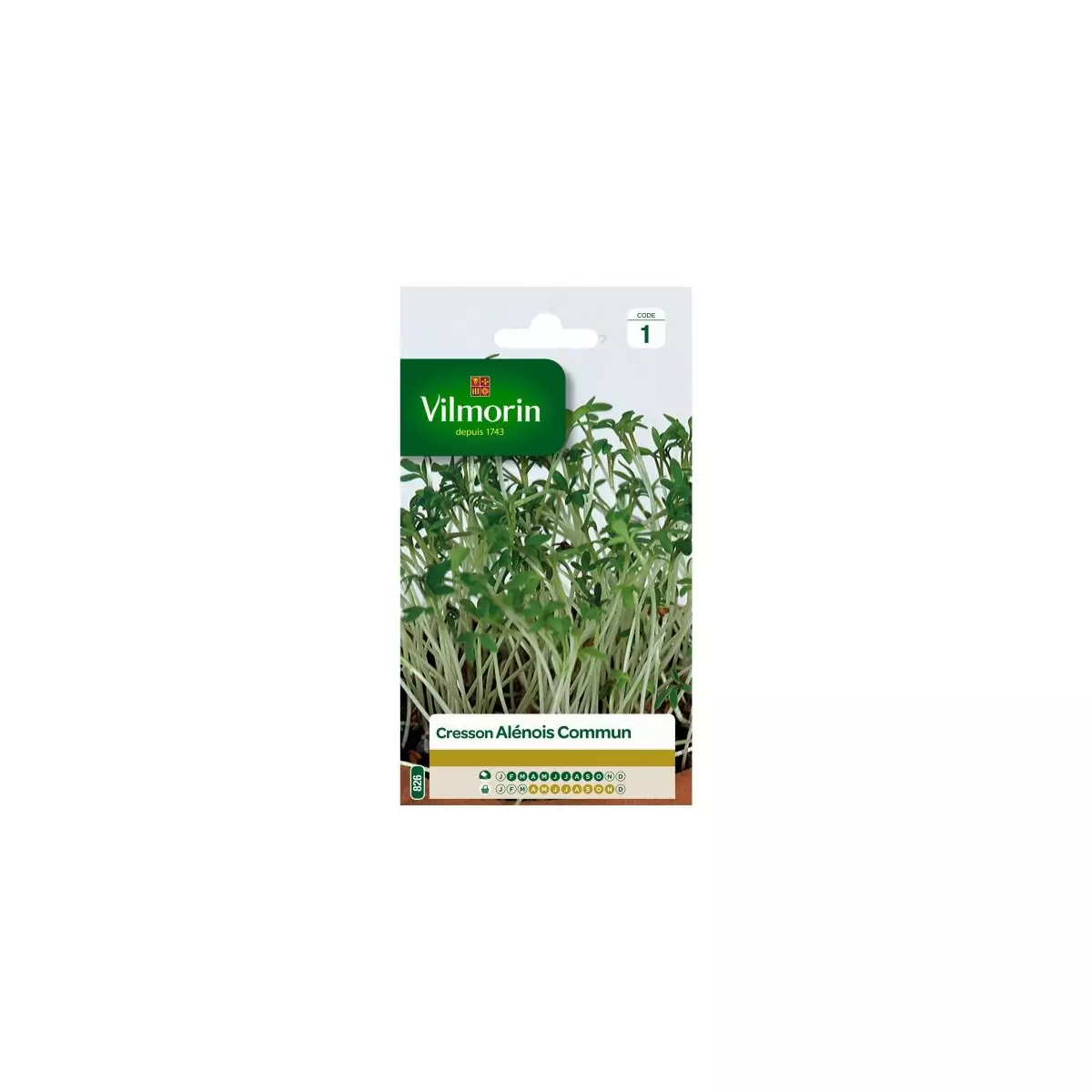Common alenois watercress seeds bag