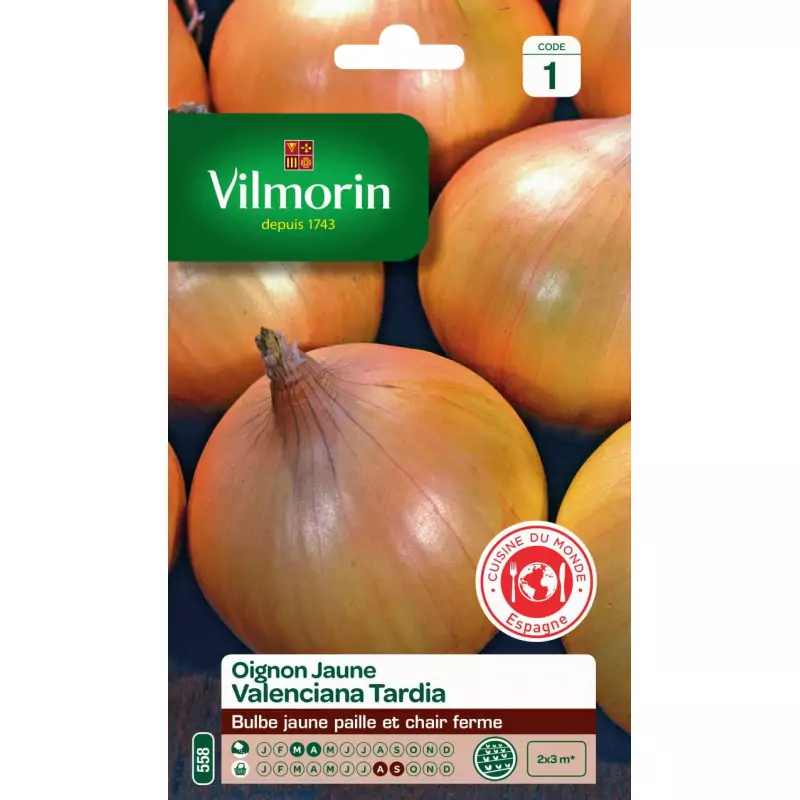 Sachet seeds Yellow onion Valenciana Tardia