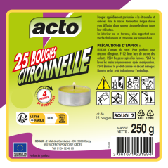 Set of 25 Mini Mosquito Repellent Candles 4 Hours - Ideal for Outdoor Parties"