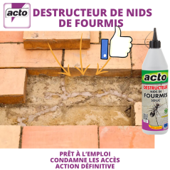 ACTO Efecto Cemento Hormigas - Destructor de nidos de hormigas eficaz y ecológico
