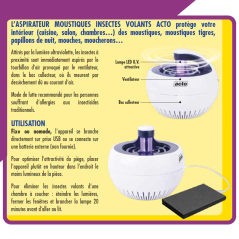 ACTO LED U.V. Mosquito Vacuum Cleaner - Effective and Ecological Protection