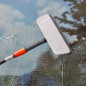 Balai lave-vitre avec raclette et microfibre Cleansystem Balai lave-vitre avec raclette et microfibre Cleansystem