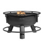 Gartenfeuerstelle mit multifunktionalem Gitter 80cm "BANDITO" 70cm Gitter