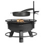 Braséro de jardin avec grille multifonctionnel 80cm «BANDITO» de la grille 70 cm
