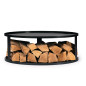 Round Fire Bowl Base with Steel Storage - Adaptability and Style Round Fire Bowl Base with Steel Storage - Adaptability and Style