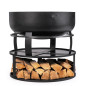 Round Fire Bowl Base with Steel Storage - Adaptability and Style Round Fire Bowl Base with Steel Storage - Adaptability and Style