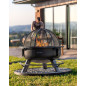Braséro de jardin avec grille multifonctionnel 80cm «BANDITO» de la grille 70 cm
