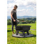 Gartenfeuerstelle mit multifunktionalem Gitter 80cm "BANDITO" 70cm Gitter