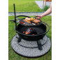 Garden Fire Pit with Multifunctional Grid 80cm "BANDITO" 70cm Grid