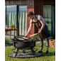 Gartenfeuerstelle mit multifunktionalem Gitter 80cm "BANDITO" 70cm Gitter