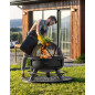 Braséro de jardin avec grille multifonctionnel 80cm «BANDITO» de la grille 70 cm