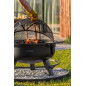 Garden Fire Pit with Multifunctional Grid 80cm "BANDITO" 70cm Grid