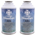 Set of 2 Hydrocarbon Air Conditioning Gas Cans CLIMAPURE 12a 170 grs - Replaces R12, R134a and duracool 12a
