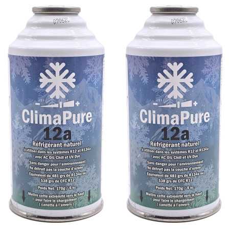 Pack of 2 ClimaPure 12a 170 g - Fluorine-Free Refrigerant | Multitanks