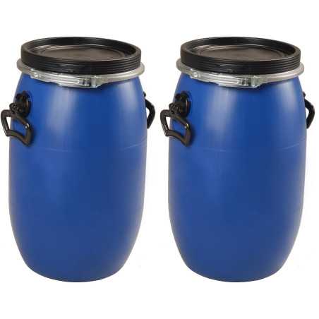 Lote de 2 bidones PEAD apertura total 30 L - Normas UN | Multitanks