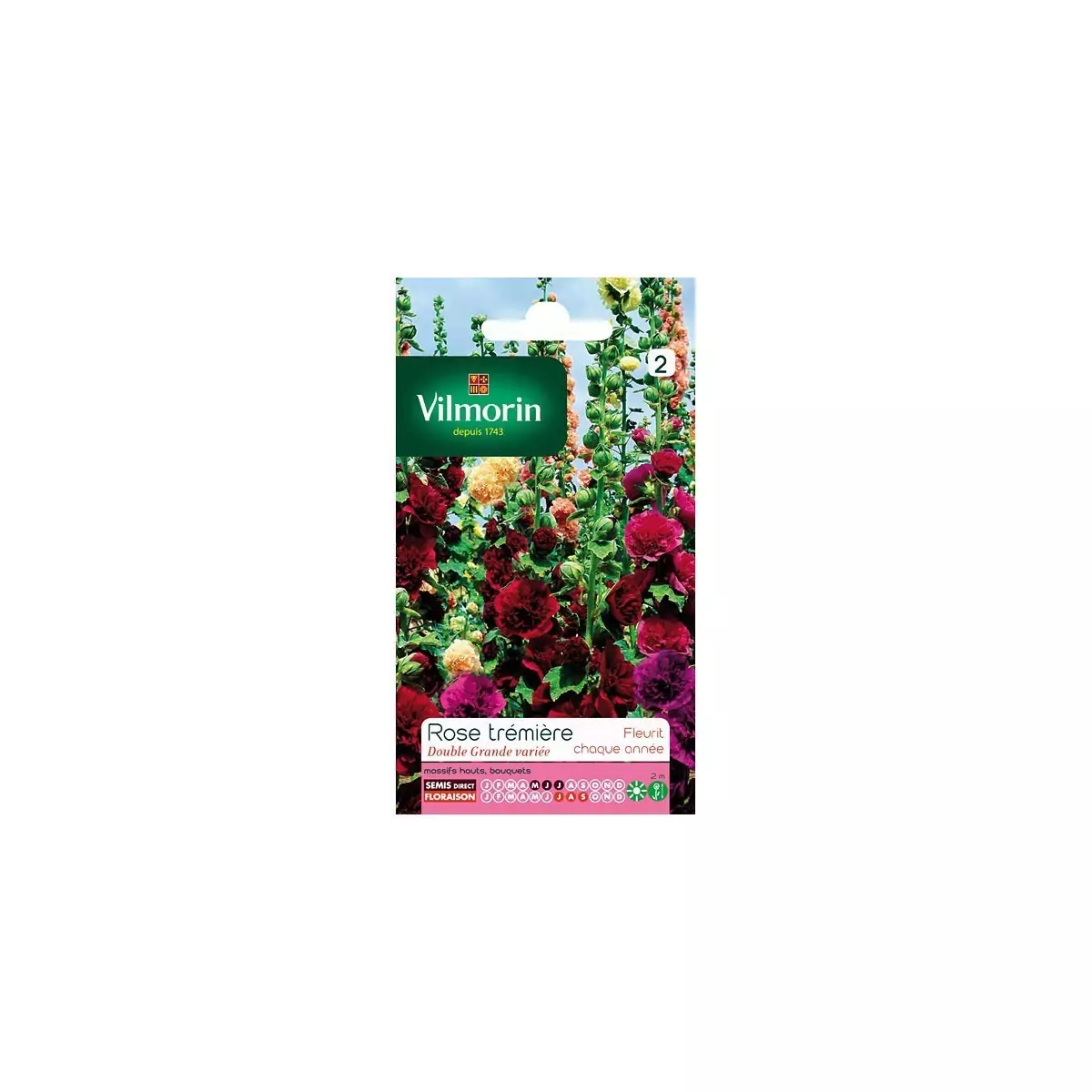 Product sheet Double wide hollyhock