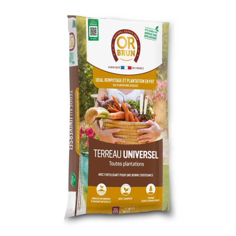 Tierra universal Or Brun 20 L: la elección fiable para sus plantas