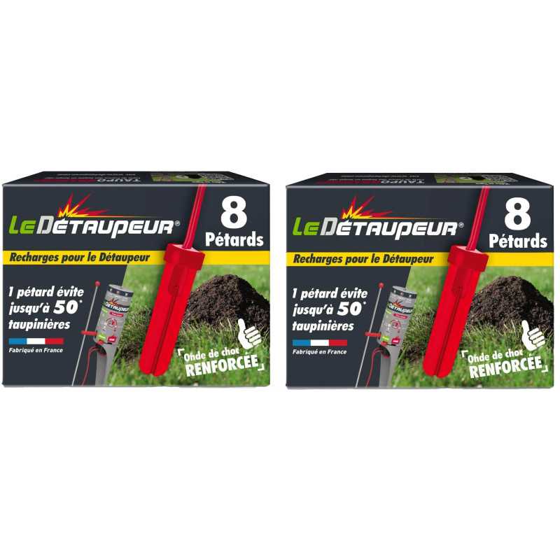DETAUPEUR Lote de 16 Recargas para Trampas Antitopos y Ratas Topo - Utilizables bajo la Lluvia - Armado con Total Seguridad DETAUPEUR Lote de 16 Recargas para Trampas Antitopos y Ratas Topo - Utilizables bajo la Lluvia - Armado con Total Seguridad