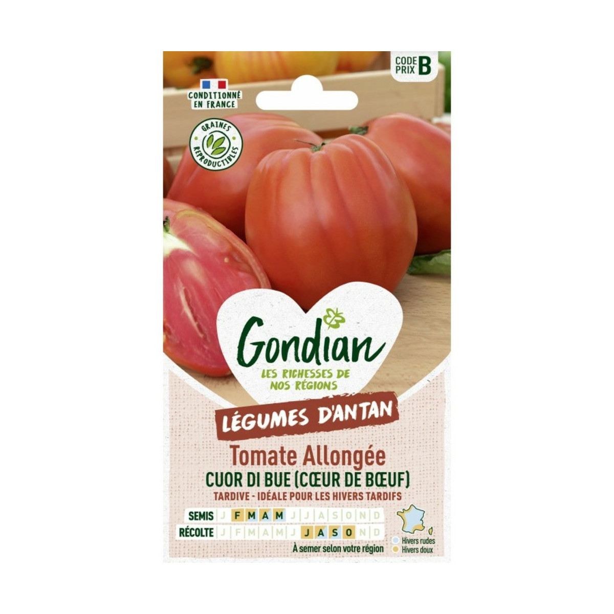 Cuor di Bue Oxheart Tomato Seeds Gondian Vilmorin
