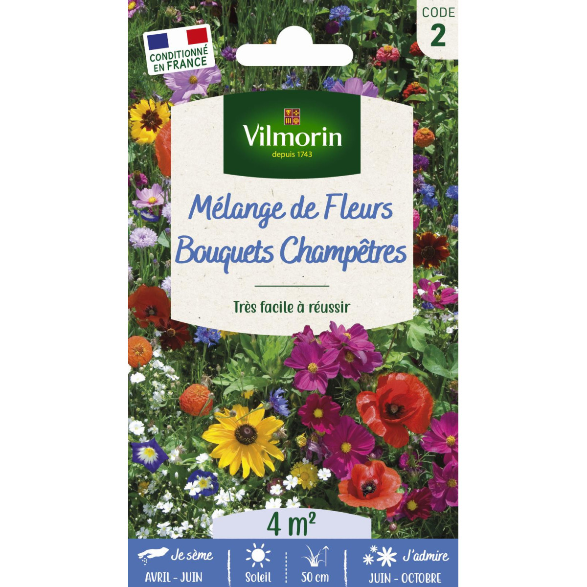 Vilmorin Bustina di Semi Fiori Mazzi Campestri 50cm