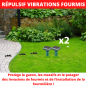 Répulsif Fourmis Solaire Vibrations ACTO - Lot de 2 Émetteurs