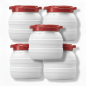 Set of 5 CurTec 3.6L Drums: Secure Storage and Transport Solution