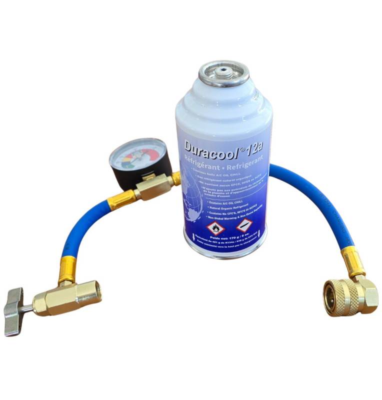 Kit de recharge climatisation Duracool 12a avec canette auto-obturante et flexible DC4000. Kit de recharge climatisation Duracool 12a avec canette auto-obturante et flexible DC4000.