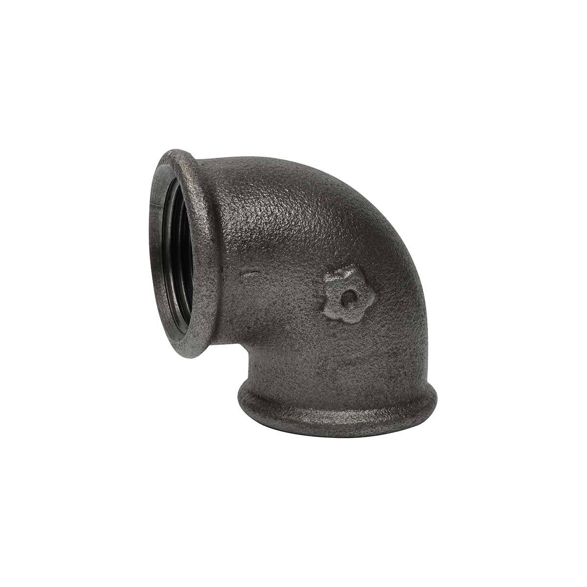 raccord coude 90° femelle femelle fonte malléable noire