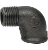Connettore a gomito a 90° maschio/femmina | Ghisa malleabile nera EN 10242