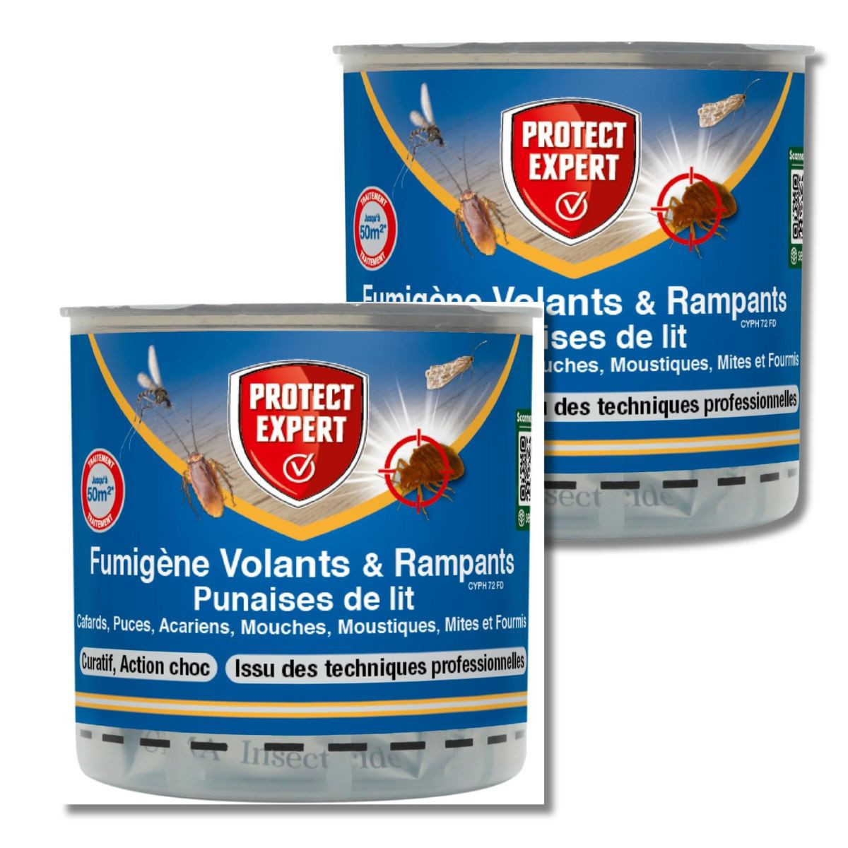 Set mit 2 Schachteln Fumigène Anti-Wanzen 10grs