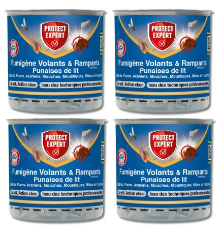 Lot de 4 boites de Fumigène anti-punaises de lit 10grs